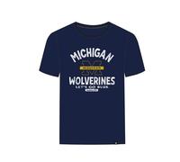 TSHIRT 47 BRAND IMPRINT ECHO MICHIGAN WOLVERINES BLU NAVY