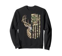 Tshirt Bandiera Americana Maglietta Bianca Buck Jäger Hunter Felpa