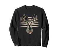 Tshirt Bandiera Americana Maglietta Bianca Buck Jäger Hunter Felpa