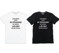 Tshirt bianco o nera finalmente sono in pensione cotone idea regalo pensione