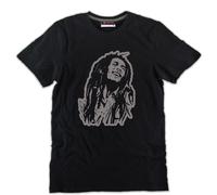 Tshirt BOB MARLEY reggae legend rasta king cotone nera diversi colori one love