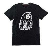 Tshirt BOB MARLEY reggae legend rasta king cotone nera diversi colori one love