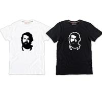 Tshirt BUD SPENCER bianca nera cotone unisex adulti e bambini banana joe film