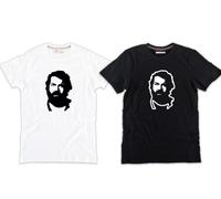 Tshirt BUD SPENCER bianca nera cotone unisex adulti e bambini banana joe regalo