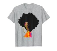 Tshirt Capelli Naturali Nero Regina Afro t-Shirt Maglietta, Uomo, Grigio Melange, S