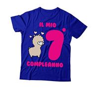Tshirt Compleanno Alpaca Divertente 7 Anni - Maglietta Compleanno 7 Anni Divertente - Il Mio 7 Compleanno - Alpaca - Compleanno Bimbo Bimba - Idea Regalo