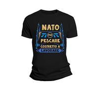 Tshirt Divertente Mestieri Sport Pescatore …Lo Faccio Domani, Oggi vado a Pescare - Idea Regalo