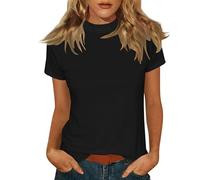 Tshirt Donna Cotone Basic Scollo V,Maglietta Donna Manica Lunga Elegante Cotone Estivo Oversize con Zip Abbigliamento con Zip Volant Senza Cappuccio Tessuto con Occhielli per Fori Per I Pollici