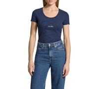 tshirt donna maniche corte GUESS script tshirt manica corta BLACKENED BLU 432284