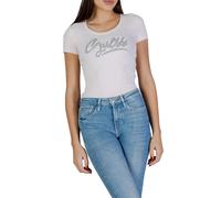 tshirt donna maniche corte GUESS script tshirt PurWhite BIANCO 422386