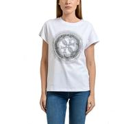tshirt donna maniche corte GUESS shaded tshirt manica corta PurWhite BIAN 423617