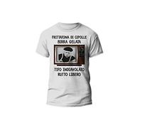 Tshirt Fantozzi Frittatona di Cipolle - Birra Gelata - Tshirt Divertente Uomo - Tshirt Ugo Fantocci - Tshirt Divertenti Regalo