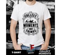 TSHIRT MAGLIETTA COLLECT MOMENTS NOT THINGS RICORDI MEMORIES ADVENTURE MOUNTAINS