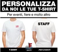 TSHIRT MAGLIETTA PER EVENTI FIERE SAGRE OCCASIONI SPECIALI STAFF ORATORIO BAR