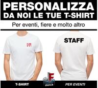 TSHIRT MAGLIETTA PER EVENTI FIERE SAGRE OCCASIONI SPECIALI STAFF ORATORIO BAR