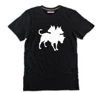 Tshirt nera cotone dogo rap hip hop cane a tre teste cerbero old school
