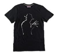Tshirt Nightmare film Horror Nera cotone Freddy Krueger halloween cinema paura