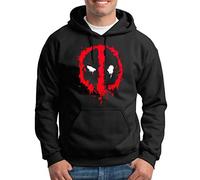 TShirt-People Deadpool - Felpa con cappuccio, da uomo Nero S