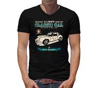 TShirt-People Nine Eleven Targa - Maglietta da uomo con collo a V Nero XXL