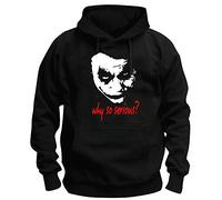 TShirt-People TSP Joker Why so Serious? Felpa da uomo con cappuccio Nero XXXXL