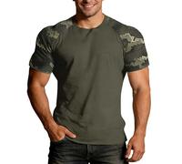 Tshirt Personalizzate - Camiseta de Manga Corta con Cuello Redondo y Estampado de Verano para Una comodidad Informal con Mangas raglán (Army Green XL)