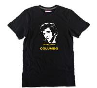 Tshirt Peter Falk as Columbo tenente Colombo volto attore telefilm nera cotone