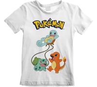 Tshirt pokemon bambino bimbo bianco estate 100% cotone ufficiale