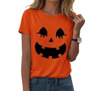 Tshirt Problema Risolto Uomo Problem Solved T Shirt con schizzi di T Shirt Costume Halloween per Uomo Manica Corta Grafica Alto Horror Tunica, C-arancione, XXXL