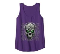 Tshirt Teschio in Vikings Design Regalo Vichingo Canotta, Donna, Viola, S