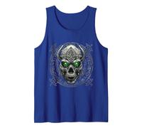 Tshirt Teschio in Vikings Design Regalo Vichingo Canotta, Uomo, Blu Reale, L