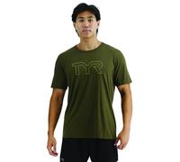 TSHIRT TYR BIG LOGO TRIBLEND USSTMC3A VERDE