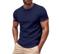 Tshirt Uomo Firmate Oversize Girocollo Comode Basic Tee Manica Corta Firmate Leggero Estive Magliette Uomo Bianca Cotone Morbide Top Taglia Forti Divertenti Spiaggia Slim Fit Maglietta Sportiva