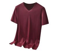 Tshirt Uomo Firmate Scollo a V Casual Comode Basic Tee Manica Corta Estive Leggero Oversize Magliette Uomo Spiaggia Taglia Forti Slim Fit Maglietta Sportiva Bianca Traspirante Divertenti Cotone Top