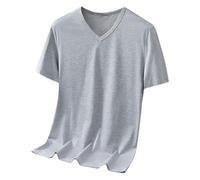 Tshirt Uomo Firmate Scollo a V Casual Comode Basic Tee Manica Corta Estive Leggero Oversize Magliette Uomo Spiaggia Taglia Forti Slim Fit Maglietta Sportiva Bianca Traspirante Divertenti Cotone Top
