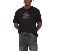 tshirt uomo maniche corte GUESS basic tshirt manica corta JetBla NERO 404333