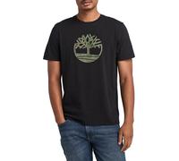 Timberland Maglietta a Maniche Corte Kennebec River Camo Tree Logo (IT, Testo, M, Regular, Regular, Nero)