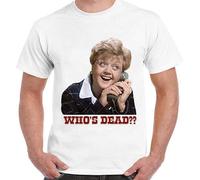 Tshirt Who is Dead Jessica Fletcher Angela Lansbury She Wrote Men T Shirt White S
