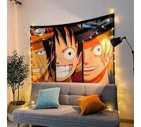 tshy One Piece Arazzo multicolore anime da parete per feste ragazzi camera da letto decorazione regalo di compleanno 95 x 73 cm (Luffy Ace Sabo)