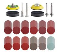Tshya Kit di 240 dischi abrasivi da 5,1 cm per trapano, smerigliatrice, utensili rotanti, con 2 piastre di supporto con gambo da 1/8" e 1/4", cuscinetti abrasivi con grana 80-3000
