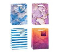 TSI 85017 Sacchetti da Regalo, 3 Colori a Righe Trasversali, Misura 23 X 18 X 10 Cm, Confezione da 12 Pezzi