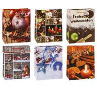 TSI 87316 Gift Bags Christmas No 6, Pack of 12, Size: Large (10 x 5.5 x 12.5 inc