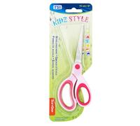 TSI Forbici da studente con manico ergonomico, lunghezza 15 cm, a punta, colore rosa, art. n. 41713