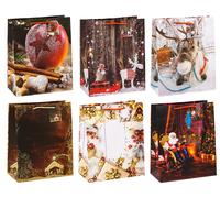 TSI Gift Bags Christmas Series 11 Pack of 12 Large (H x W x D) 32 x 26 x 13.5 cm