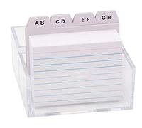 TSI - Scatola porta cartoncini per appunti, formato DIN A8, con cartoncini a righe