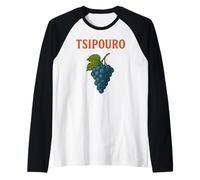 Tsipouro Vintage Greco Alchohol Liquore Distillatore D'uva Maglia con Maniche Raglan