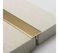 Tsition Strip T Molding Flooring Tsitions Bar, Striscia di Soglia per Pavimento in Laminato per Porte Interne, Strisce di Copertura per Cuciture Piatte per Piastrelle/Legno, Super STR, Gold