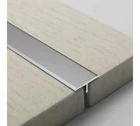 Tsition Strip T Molding Flooring Tsitions Bar, Striscia di Soglia per Pavimento in Laminato per Porte Interne, Strisce di Copertura per Cuciture Piatte per Piastrelle/Legno, Super STR, Silver