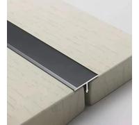 Tsition Strip T Molding Flooring Tsitions Bar, Striscia di Soglia per Pavimento in Laminato per Porte Interne, Strisce di Copertura per Cuciture Piatte per Piastrelle/Legno, Super STR, Dark Grey