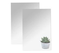 TSKDKIT 2 Pezzi Specchi Adesivi da Parete Grandi 40 X 30cm Sicuro Non in Vetro per Armadio, Muro, Grande Specchio Acrilico Adesivo per Decorazioni Murali Casa