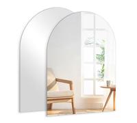 TSKDKIT 2PCS Specchio da Parete Autoadesivo Ad Arco in Vetro HD 40 X 30 cm, Specchi Decorativi da Parete Senza Cornice, Grande Specchio per Camera Degli Ospiti, Bagno, Spogliatoio, Soggiorno